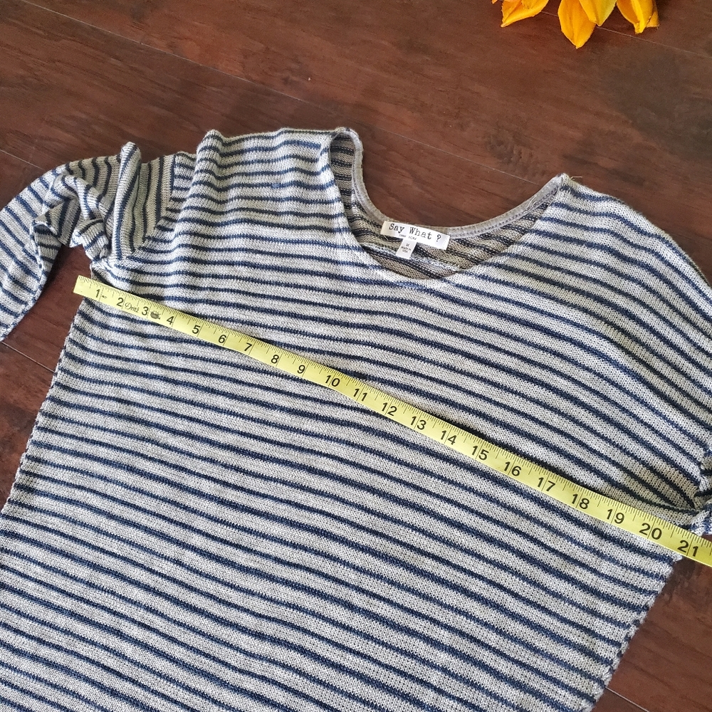 SAY WHAT?STRIPED SWEATER - Picture 5 of 8